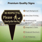 2 Pack Clean Up after Your Dog Signs Pick Up After Your dog sign 13.6"x9.6" - Image 2