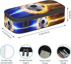 SNAPMADE Boys Pencil Case with Soccer Ball Printed, Cool Portable Pen Bag Pouch - Image 3