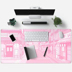 Pink Desk Mat Tokyo Street Desk Mat Anime Japanese Mouse Pad XL Kawaii Large - Image 3