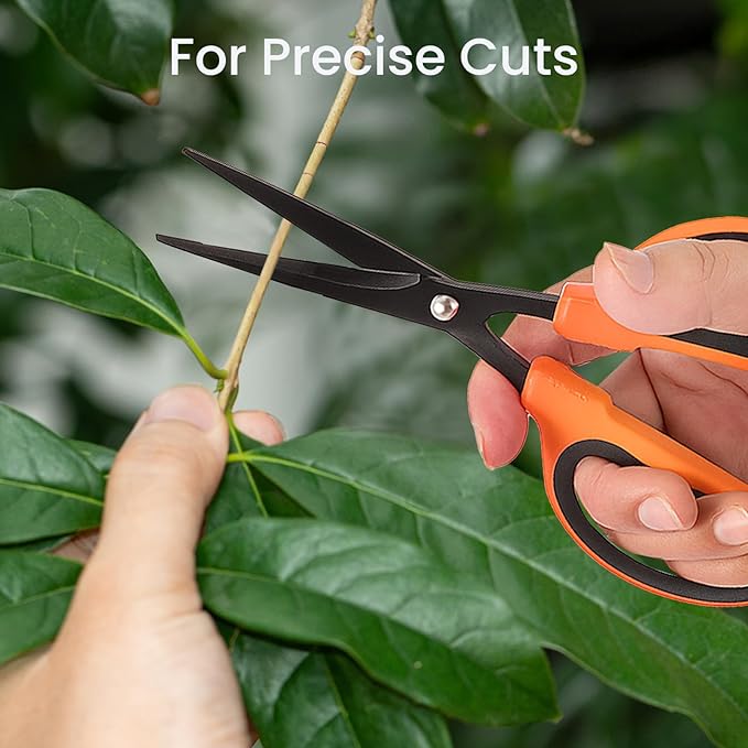 GROWNEER 6 Packs Trimming Scissors Teflon Coated Non Stick Blades Pruning - Image 7