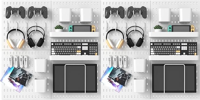 MULSAME Pegboard Combination Kit, 25.2" x 50.4" Wall Mounted Storage Set by MULSAME