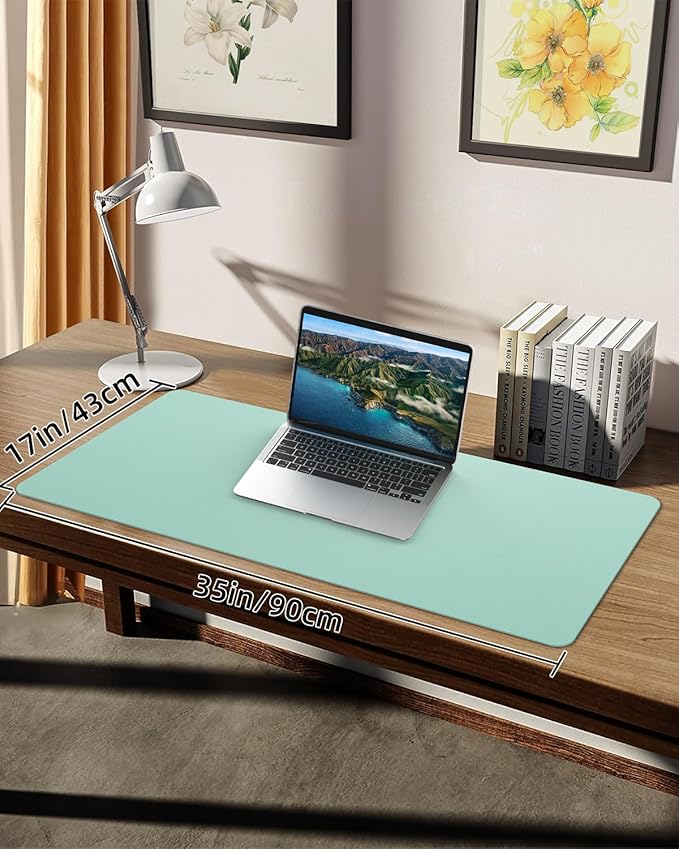 Non-Slip Desk mat, PULeather Desk Pad Protector, Office Desk Mat, Large Mouse - Image 2