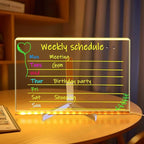 Led Note Board with Colors, 12” X 8” Acrylic Led Light Up Message Board - Image 3