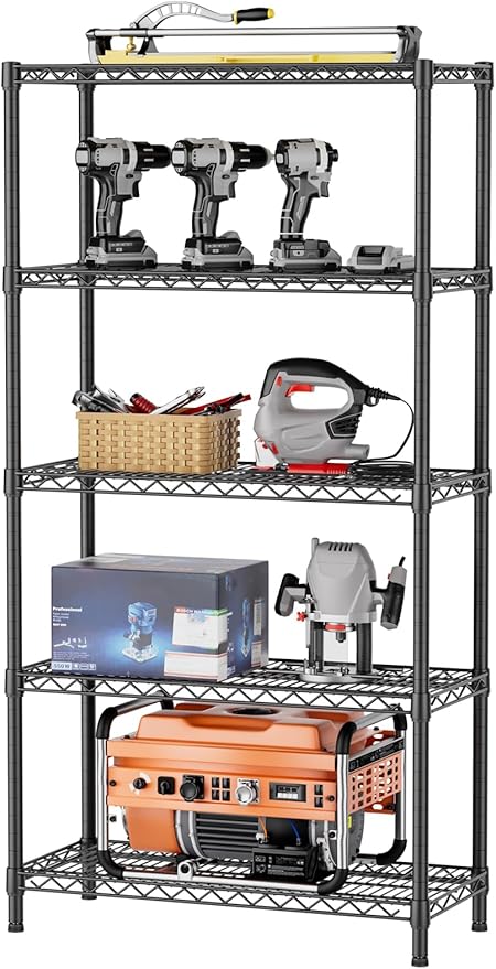 SINGAYE 5 Shelf Adjustable Heavy Duty Storage Shelving Unit 350 lbs per Shelf by SINGAYE