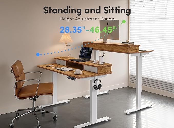 FEZIBO 48 x 24 Inch Height Adjustable Electric Standing Desk - Image 4