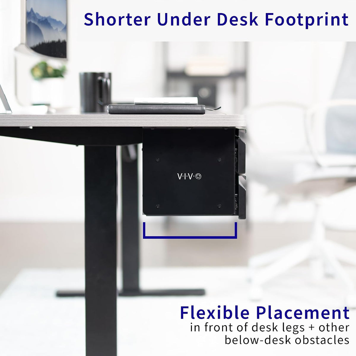 VIVO Black 16 in Slide Out Dual Tier Desk Drawer, DESK-DR02
