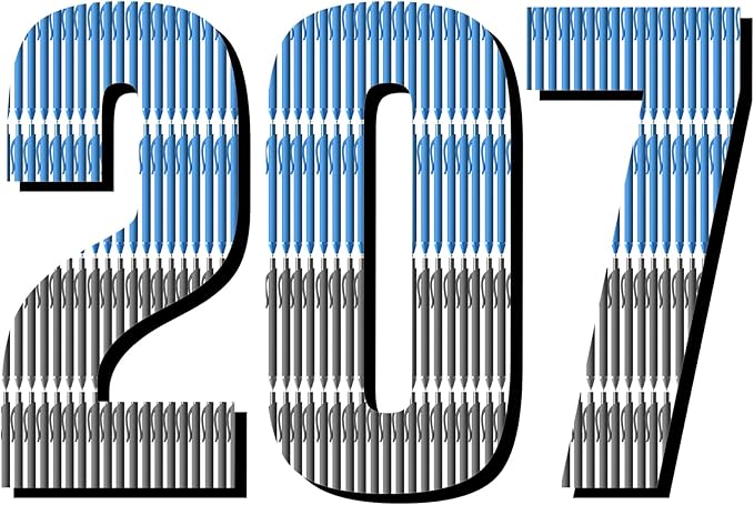 JIMMIDDA Pens Bulk, 207 Pack Ballpoint Black & Blue Ink, 1.0MM Medium Point by JIMMIDDA