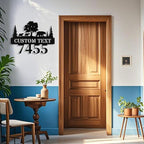 Custom Bear Metal House Number Sign Outside, Personalized Metal Address Signs - Image 9