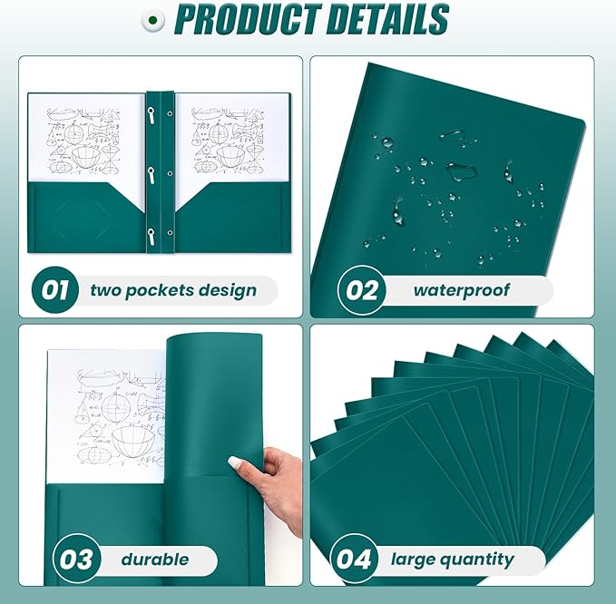 Lincia 100 Pcs Plastic Folders - Image 3