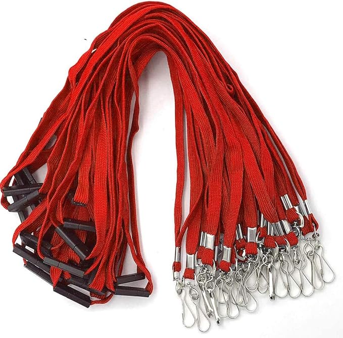 Bird Fiy Lanyards Safety Red Lanyards Neck Flat Premium Breakaway Badge Lanyard by BirdFiy