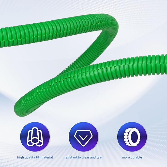 Split Wire Loom Tubing, 25ft Cord Protectors from Pets No Chew, Flexible Wire - Image 4