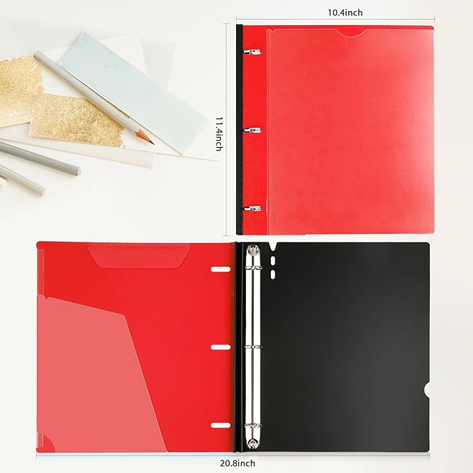 MAKHISTORY Telescoping 3 Ring Binder-4PCS, Flexible Binder - Image 5