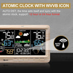 Weather Station Indoor Outdoor Thermometer Wireless, Home Atomic Clock - Image 4
