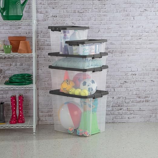 Sterilite 12-Pack Modular Stacker Box, Durable Clear Plastic Storage Bins - Image 8