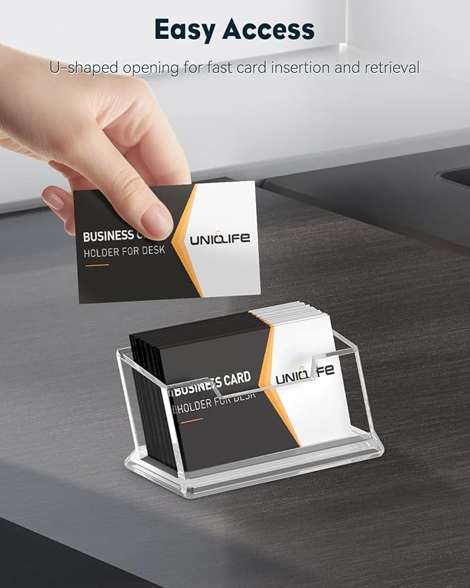 Uniclife Acrylic Business Card Holder - Image 3