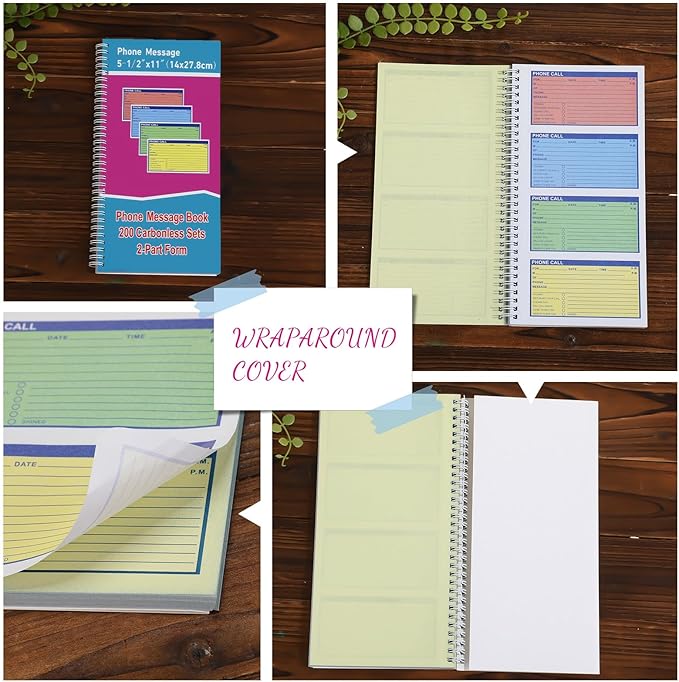 Sinmoe 1 Pcs Spiral Bound Phone Message Book - Image 5