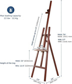 VISWIN Wooden Art Easel for Painting, Adjustable & Foldable Beech Wood Display - Image 2