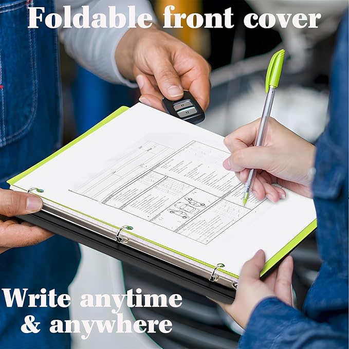 INFUN 1 Inch Telescoping 3 Ring Binder -12 PCS-White, Flexible Binders - Image 6