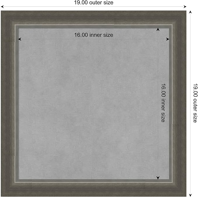 Amanti Art Silver Framed Magnetic Board 19x19 Small Vision Board - Image 3
