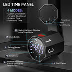 Digital Pomodoro Timer, Frosted Metal Productivity Cube Timer, 1.8 In LED - Image 7