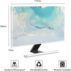 Baocicco Blue Green Marble TV Display Screen Cover 75 Inch Creative Anti-Static - Image 2