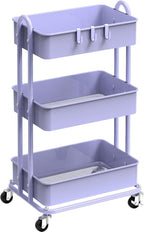 Simple Houseware 3-Tier Heavy Duty Metal Utility Rolling Cart by SimpleHouseware