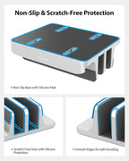 AboveTEK Vertical Laptop Stand, 3 Slots Aluminum Desk Laptop Holder & Laptop - Image 6