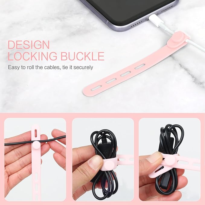 Donruby 24Pcs Silicone Cable Ties - Image 5