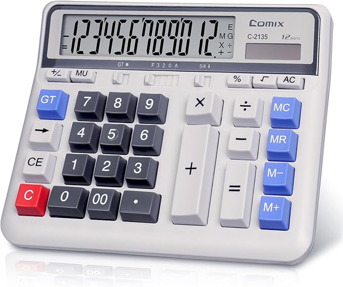 Comix Desktop Calculator Solar Battery Dual Power by Comix