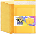 Ctarsthome 105Pack Yellow 3.5x5in Kraft Bubble Mailers Small Business Mailing by Ctarsthome