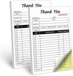Receipt Book with Cardboard 2-Part Carbonless, Order Forms by Homvle