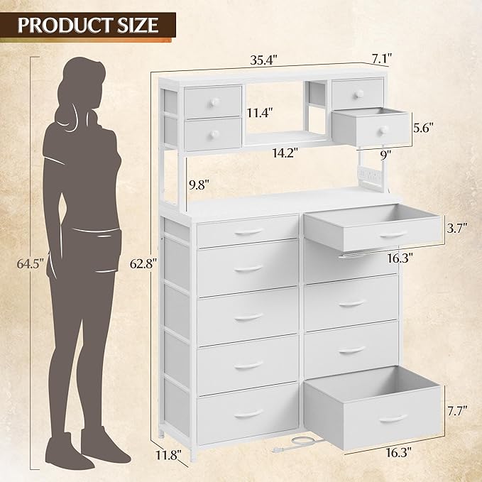 EnHomee 62.8" H Dresser for Bedroom - Image 3
