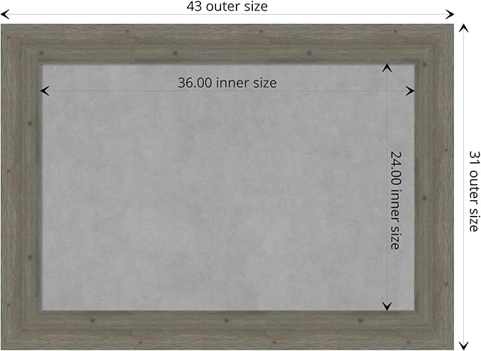 Amanti Art Grey Framed Magnetic Board 31x43 Large Vision Board - Image 4