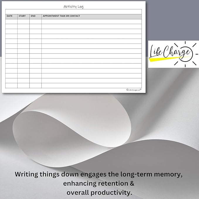 Activity Log Notepads Pad Planners to List a Task, Action or Contact. A - Image 9
