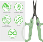 Saboten Stainless Steel Straight Blade Trimming Scissors Green PT-12 160mm - Image 3