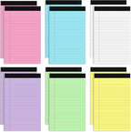 Thboxes 12 Packs Legal Pads 5x8, Totally 360 Sheets Colored Legal Pads 5x8 by Thboxes