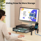 zimilar 2 pack monitor stand riser with metal, close-up detail
