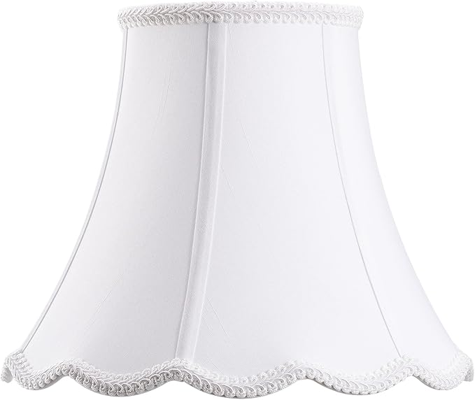 Bell Lamp Shade, Saangseon White Lampshade Replacement 6'' Top x 11.5'' Bottom by Saangseon