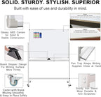 Double-Sided Mobile Whiteboard Magnet Dry Erase Board on Wheels - Image 7
