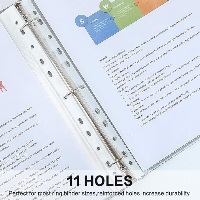 Sheet Protectors, HERKKA 500 Pack Upgrade Clear Plastic Page Protectors Sheet - Image 4