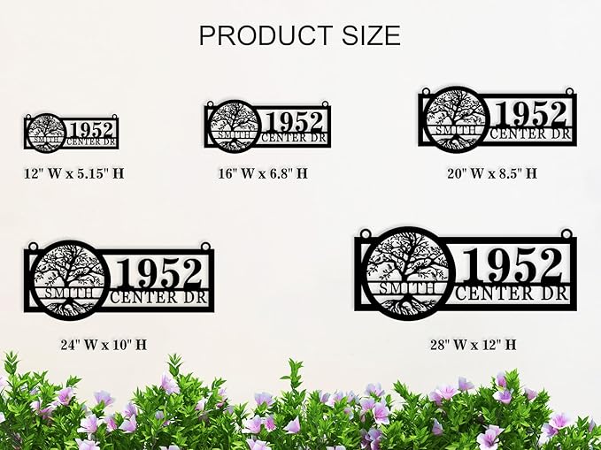 Hanging Metal House Numbers, Custom Metal Hanging Address Signs, Hanging - Image 4