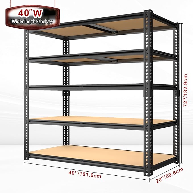 ZEUKMXOO Garage Racks for Storage，5-Tier Adjustable Garage Shelving Storage - Image 3