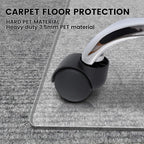 Office Chair Mat for Carpet & Hardwood Floor, 47"x32" Heavy Duty (1/7" Thick) Flat Shipping