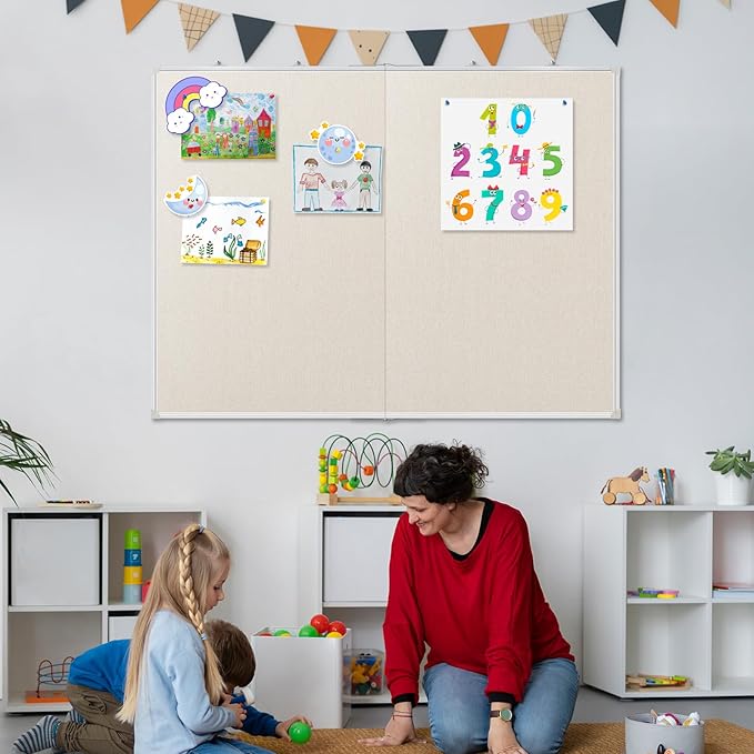 AMUSIGHT Double-Sided Large Cork Board - Image 9