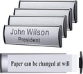 Set of 5 - Nameplate Holder for Wall Mount, 2.36'' x 8'' Curved Office Business by SINKAA