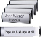Set of 5 - Nameplate Holder for Wall Mount, 2.36'' x 8'' Curved Office Business by SINKAA