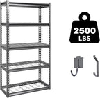 Shuntong The Atlas 30" W x 12" D x 60" H Adjustable Garage Storage Shelves Load by Shuntong