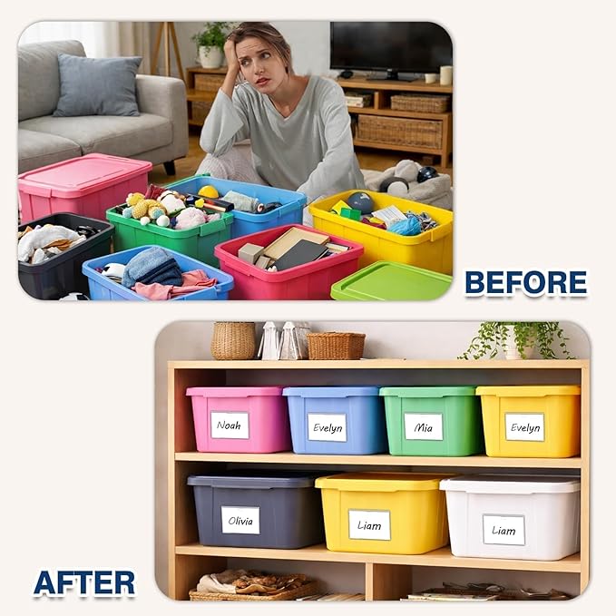 H4D 24 Pack Labels for Storage Bins, Tote Label Pockets for Organizing Storage - Image 5
