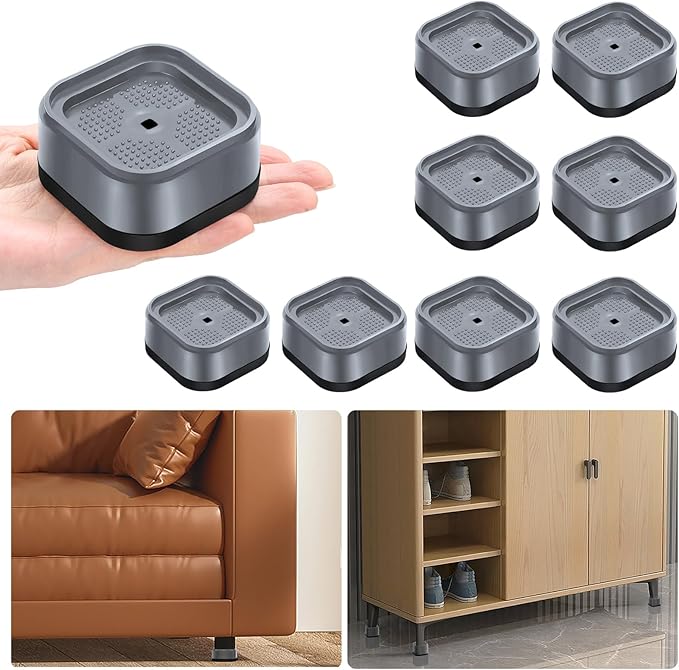 shouwuhho 8 Pack Furniture Risers Adjustable Bed Risers Heavy Duty Lifts Height by EnjoyLifeEnjoyHappiness