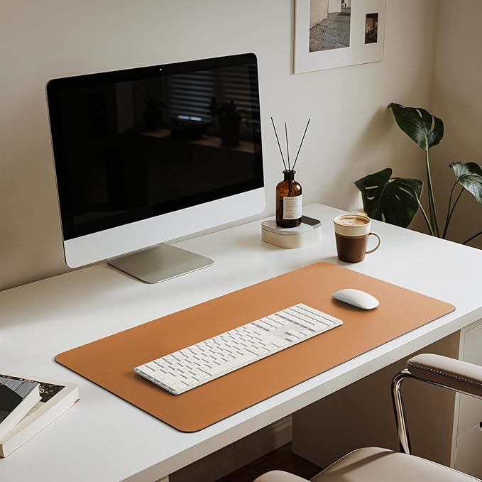 Jotsome Leather Desk Pad Mat, Non-Slip Desk Blotter Pad - Image 4